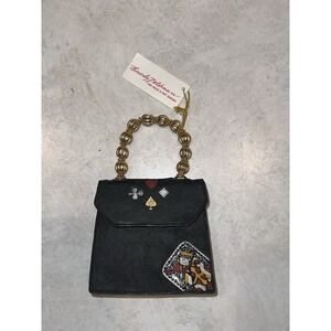 Vtg Just the Right Shoe Raine "Queen of Hearts" Black Miniature Purse #25326 NWT